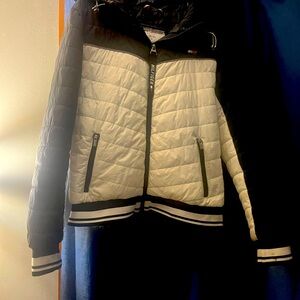 Tommy Hilfiger black and white puffer winter coat